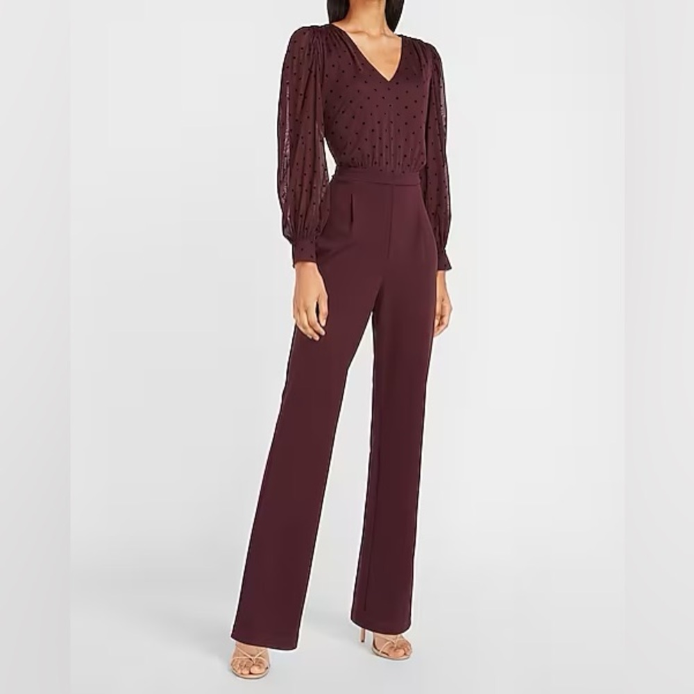 NWT Express Maroon Jumpsuit Size XS
